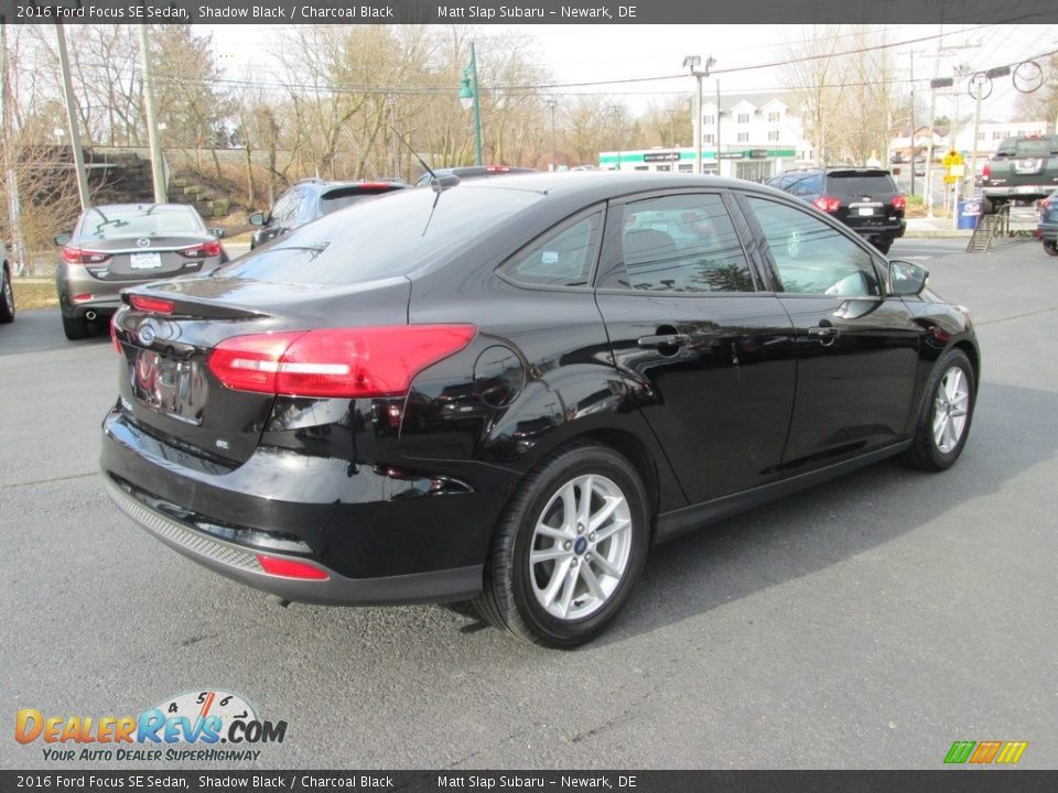 2016 Ford Focus SE Sedan Shadow Black / Charcoal Black Photo #6