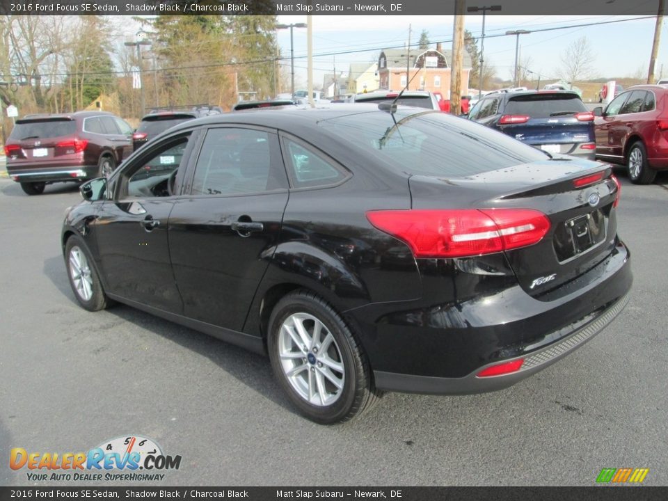 2016 Ford Focus SE Sedan Shadow Black / Charcoal Black Photo #8