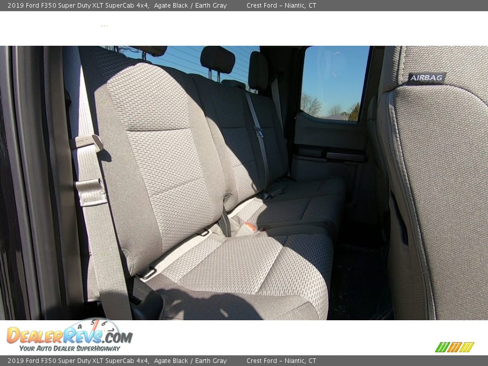 2019 Ford F350 Super Duty XLT SuperCab 4x4 Agate Black / Earth Gray Photo #22