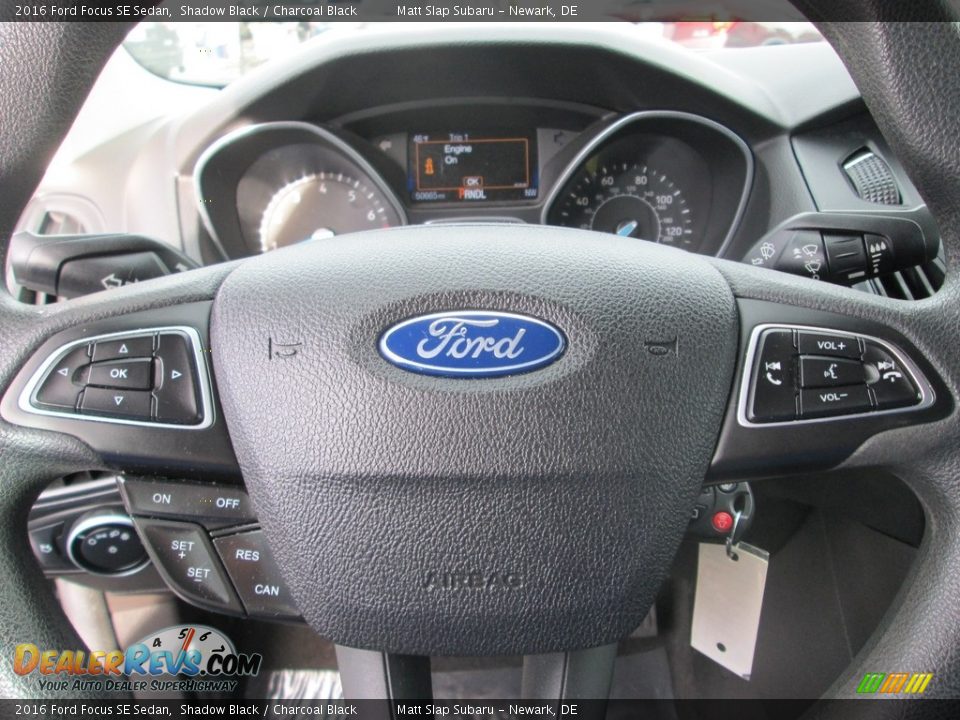 2016 Ford Focus SE Sedan Shadow Black / Charcoal Black Photo #11