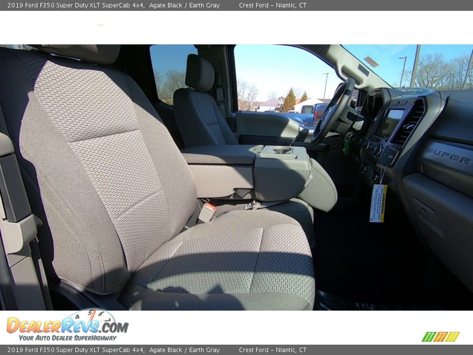 2019 Ford F350 Super Duty XLT SuperCab 4x4 Agate Black / Earth Gray Photo #23