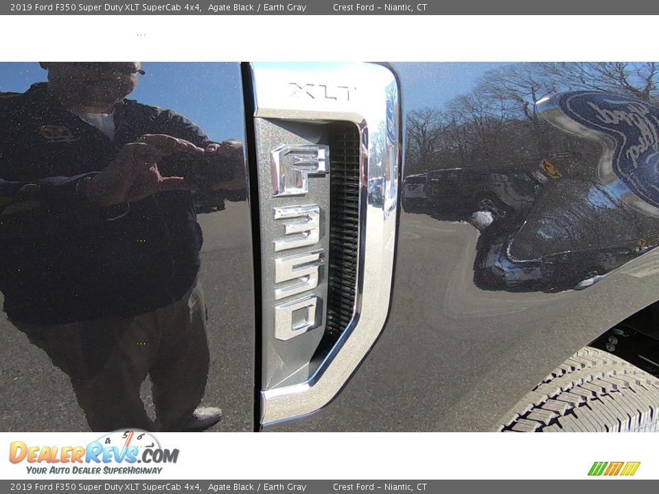 2019 Ford F350 Super Duty XLT SuperCab 4x4 Agate Black / Earth Gray Photo #25