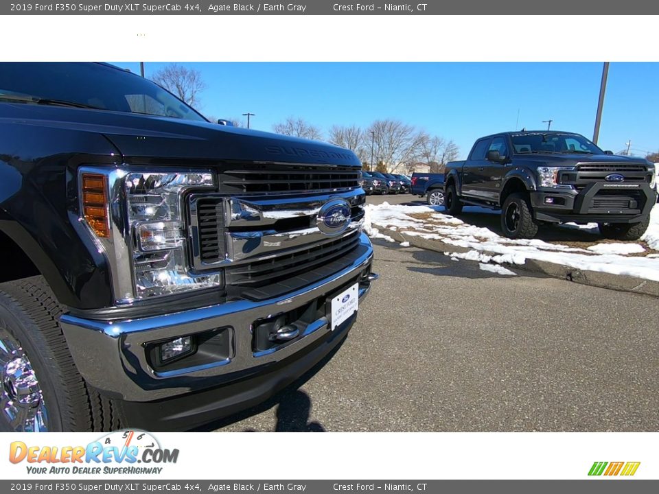 2019 Ford F350 Super Duty XLT SuperCab 4x4 Agate Black / Earth Gray Photo #27