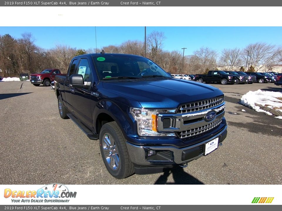 2019 Ford F150 XLT SuperCab 4x4 Blue Jeans / Earth Gray Photo #1