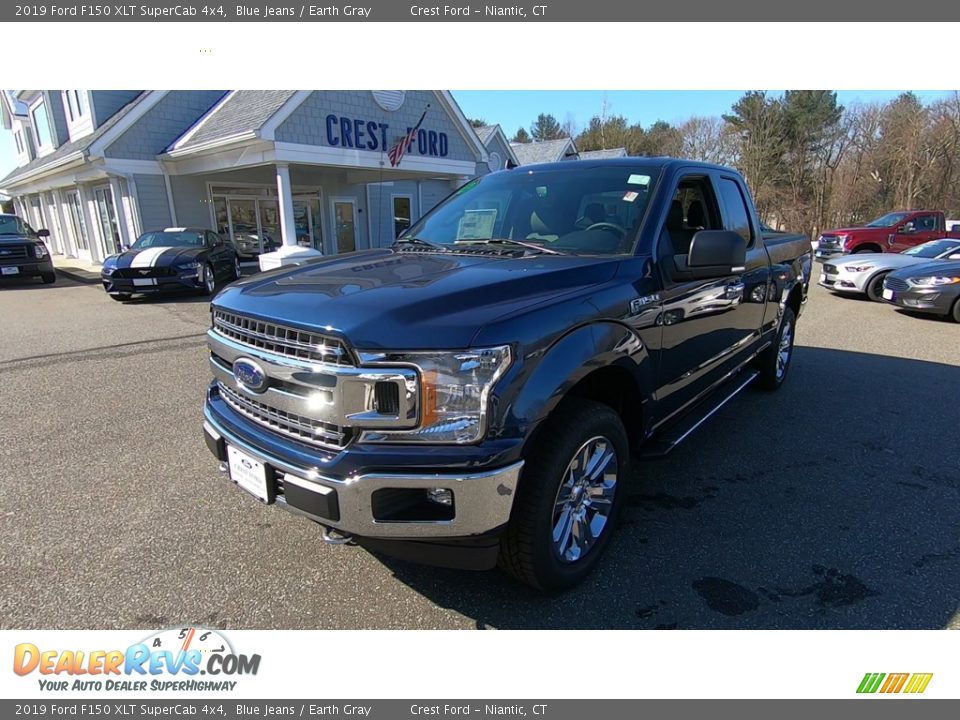 2019 Ford F150 XLT SuperCab 4x4 Blue Jeans / Earth Gray Photo #3