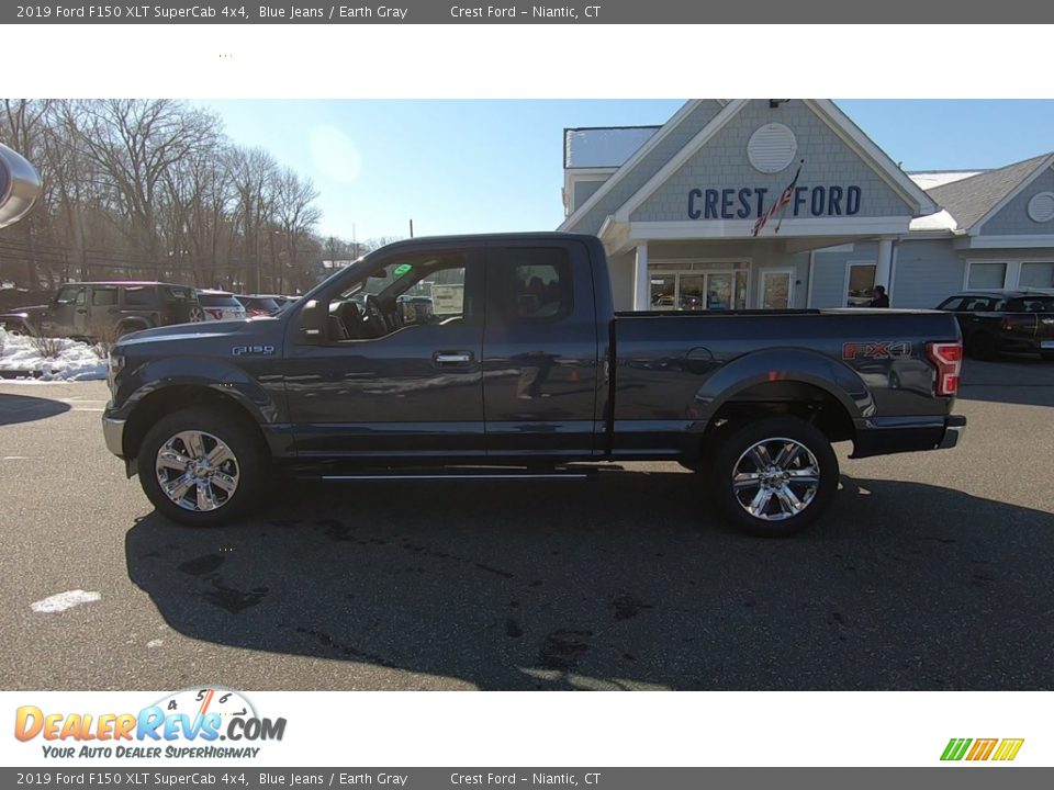 2019 Ford F150 XLT SuperCab 4x4 Blue Jeans / Earth Gray Photo #4