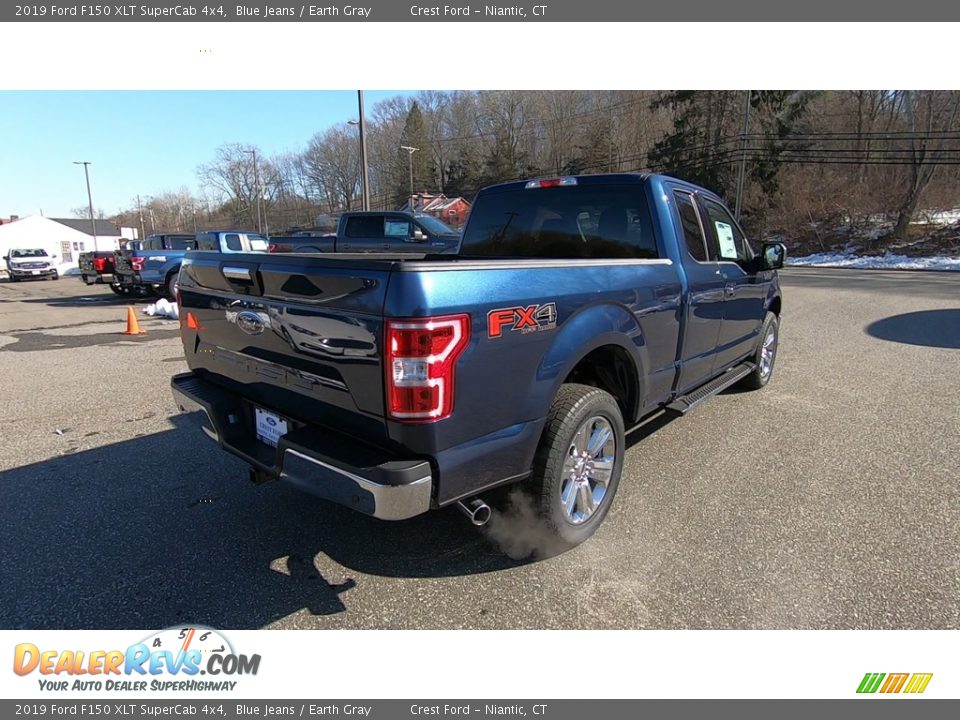 2019 Ford F150 XLT SuperCab 4x4 Blue Jeans / Earth Gray Photo #7