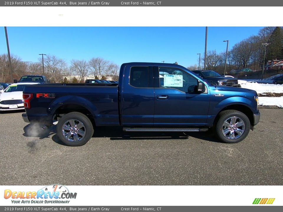 2019 Ford F150 XLT SuperCab 4x4 Blue Jeans / Earth Gray Photo #8