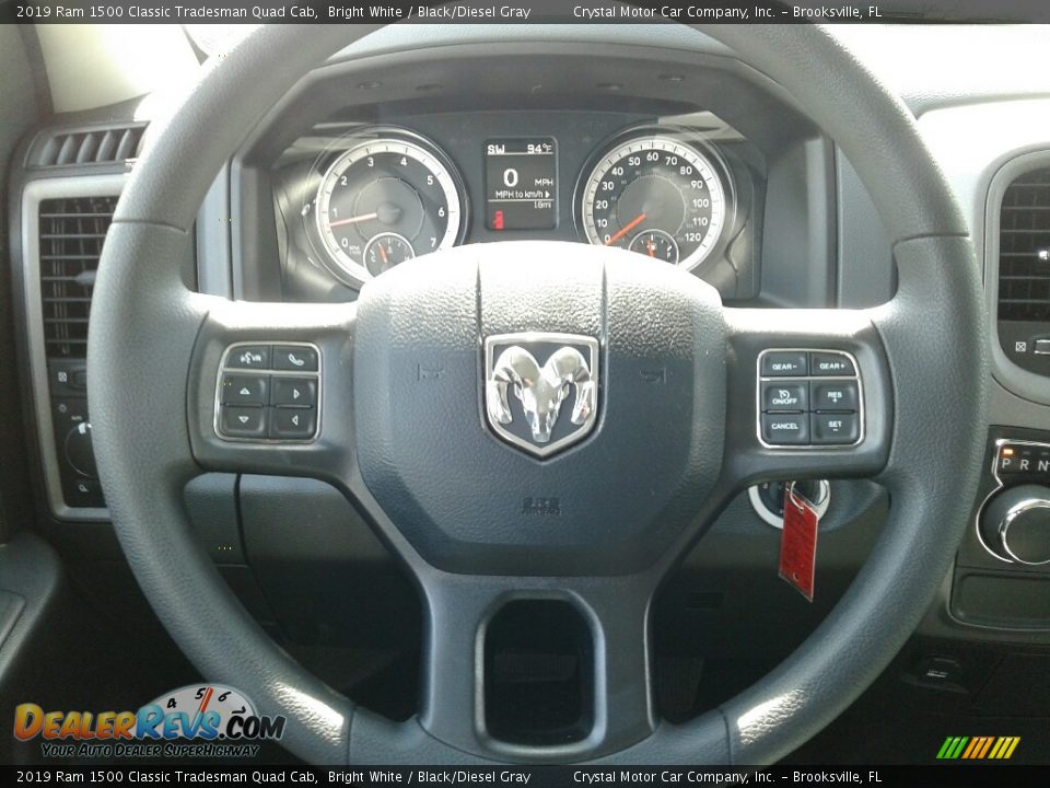 2019 Ram 1500 Classic Tradesman Quad Cab Bright White / Black/Diesel Gray Photo #14