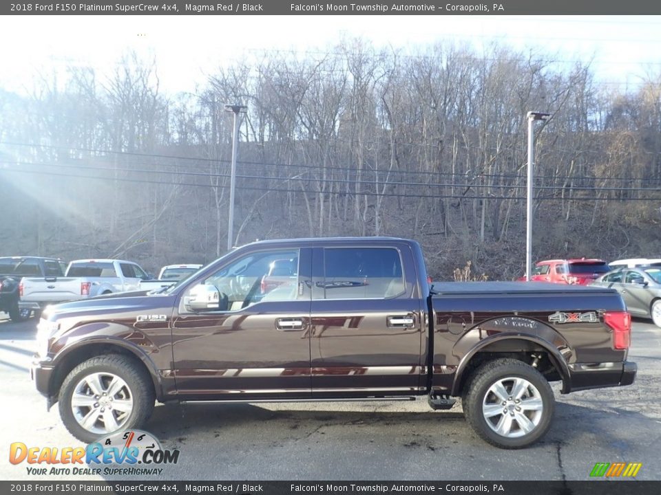 2018 Ford F150 Platinum SuperCrew 4x4 Magma Red / Black Photo #4