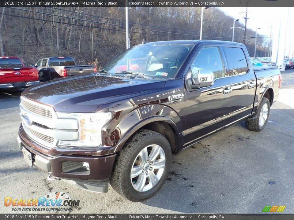 2018 Ford F150 Platinum SuperCrew 4x4 Magma Red / Black Photo #5