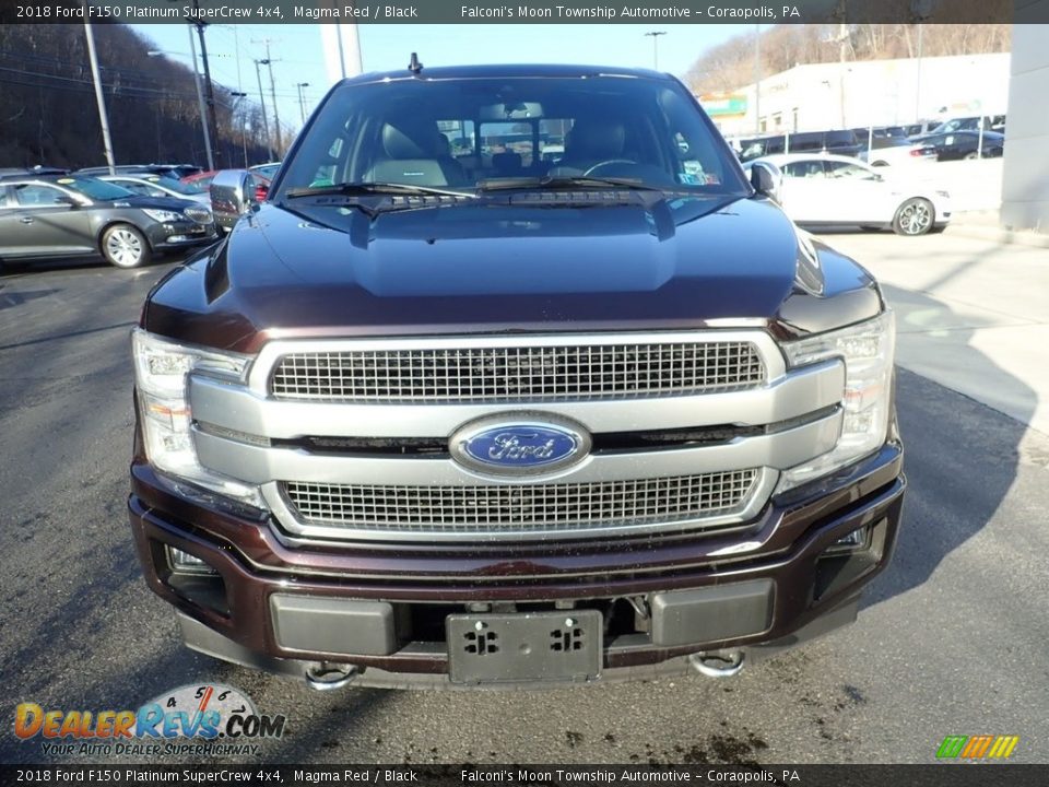 2018 Ford F150 Platinum SuperCrew 4x4 Magma Red / Black Photo #6