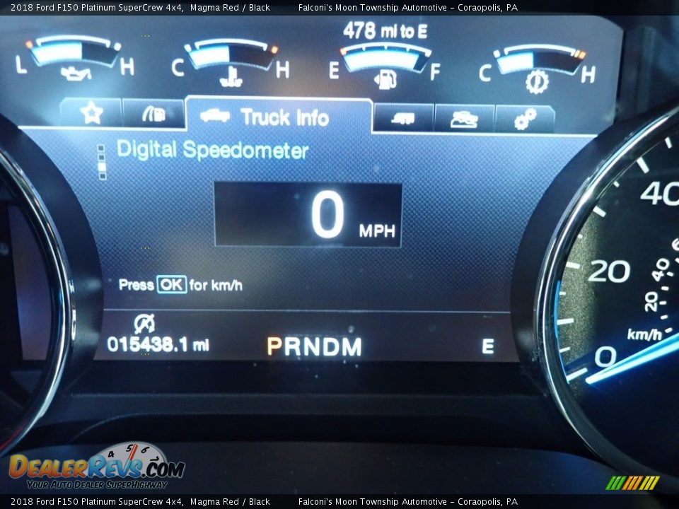 2018 Ford F150 Platinum SuperCrew 4x4 Magma Red / Black Photo #24