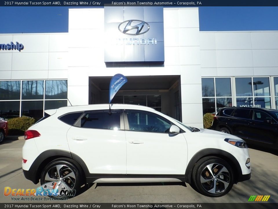 2017 Hyundai Tucson Sport AWD Dazzling White / Gray Photo #1