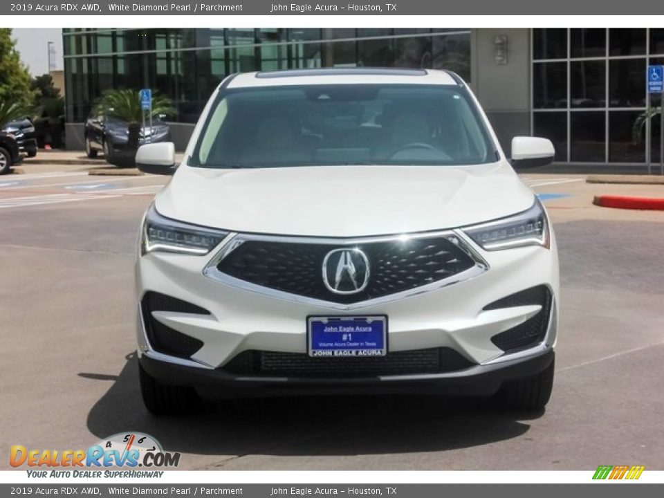2019 Acura RDX AWD White Diamond Pearl / Parchment Photo #2