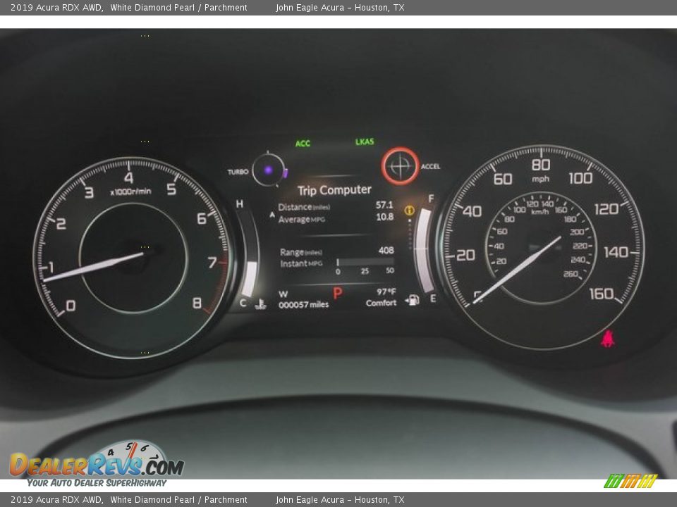 2019 Acura RDX AWD White Diamond Pearl / Parchment Photo #36