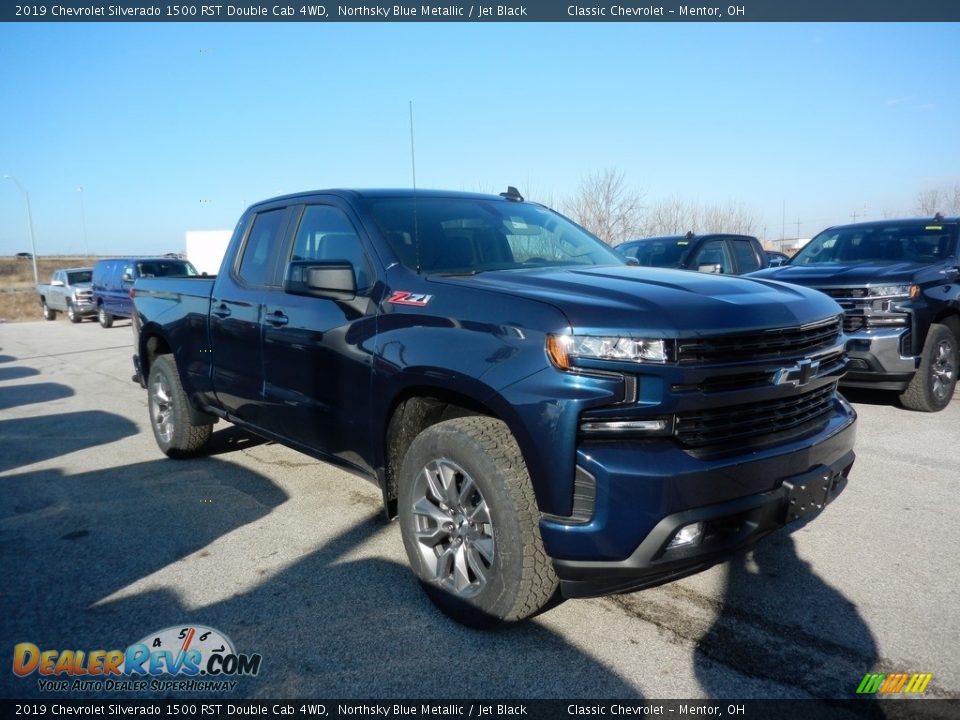 2019 Chevrolet Silverado 1500 RST Double Cab 4WD Northsky Blue Metallic / Jet Black Photo #3