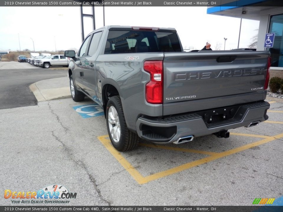 2019 Chevrolet Silverado 1500 Custom Crew Cab 4WD Satin Steel Metallic / Jet Black Photo #5