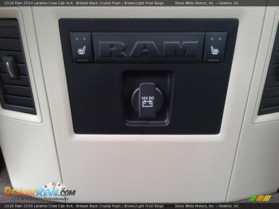 2018 Ram 2500 Laramie Crew Cab 4x4 Brilliant Black Crystal Pearl / Brown/Light Frost Beige Photo #13