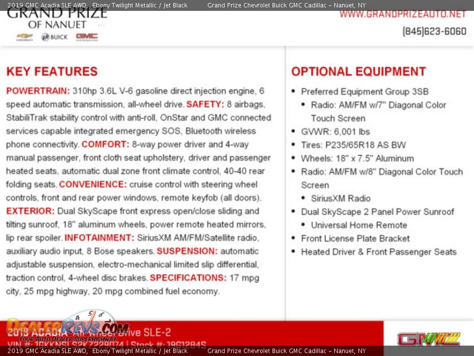 2019 GMC Acadia SLE AWD Ebony Twilight Metallic / Jet Black Photo #10