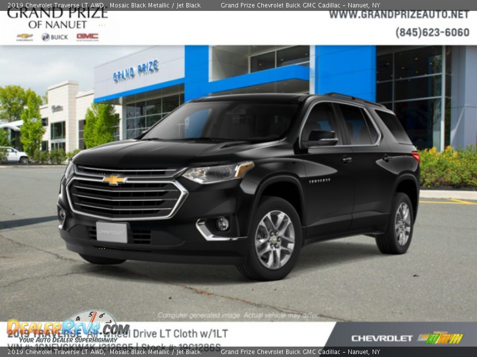 2019 Chevrolet Traverse LT AWD Mosaic Black Metallic / Jet Black Photo #1