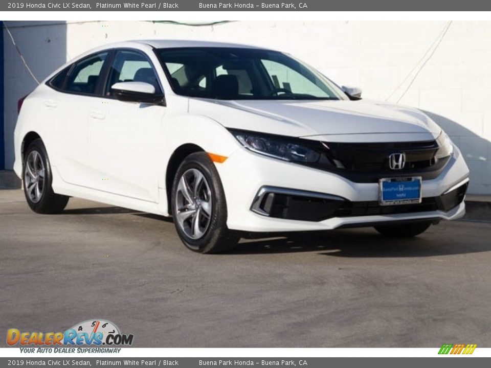 2019 Honda Civic LX Sedan Platinum White Pearl / Black Photo #1