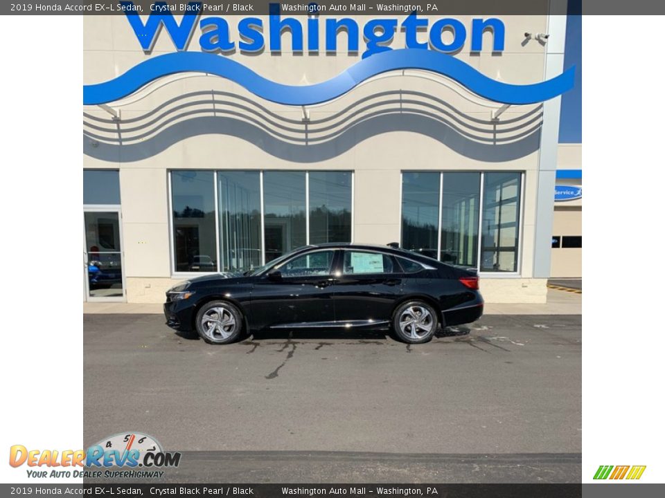 2019 Honda Accord EX-L Sedan Crystal Black Pearl / Black Photo #1