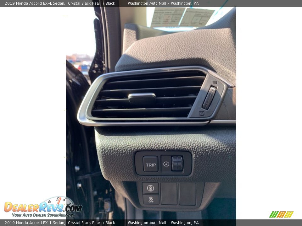 2019 Honda Accord EX-L Sedan Crystal Black Pearl / Black Photo #10