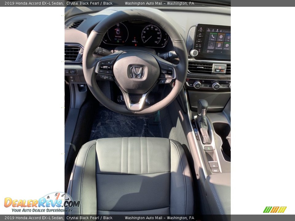 2019 Honda Accord EX-L Sedan Crystal Black Pearl / Black Photo #11