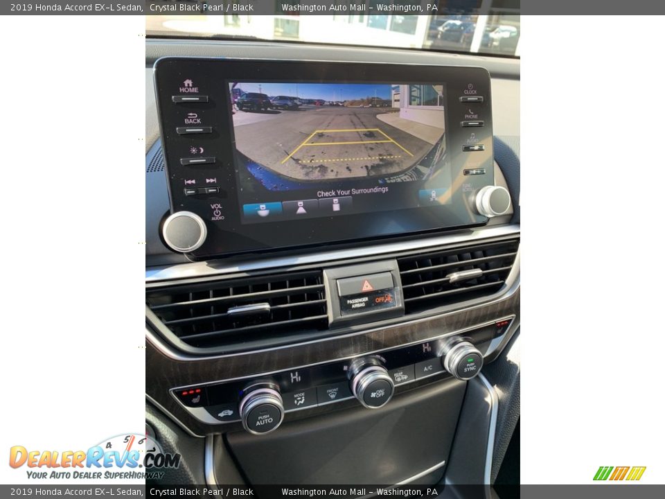 2019 Honda Accord EX-L Sedan Crystal Black Pearl / Black Photo #34