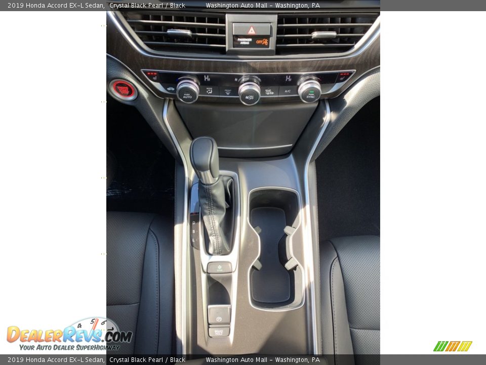 2019 Honda Accord EX-L Sedan Crystal Black Pearl / Black Photo #35