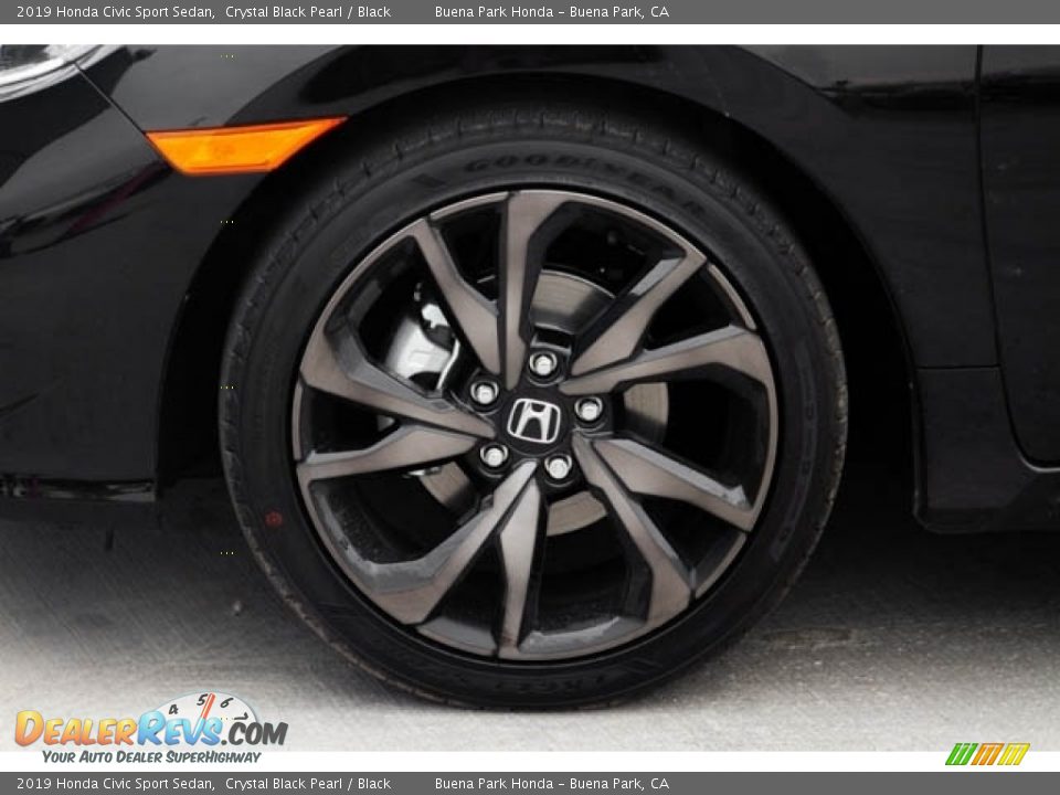 2019 Honda Civic Sport Sedan Crystal Black Pearl / Black Photo #35