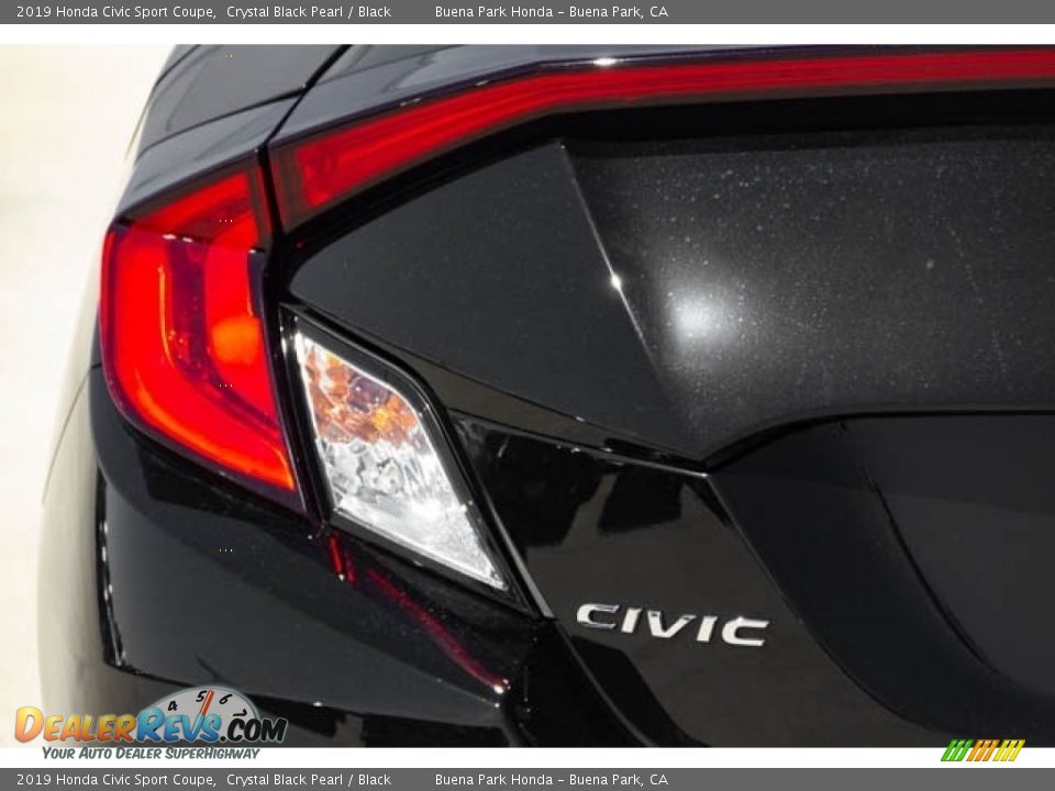 2019 Honda Civic Sport Coupe Crystal Black Pearl / Black Photo #6