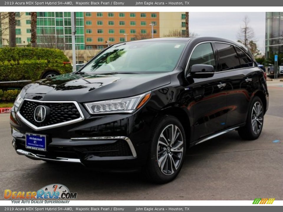 2019 Acura MDX Sport Hybrid SH-AWD Majestic Black Pearl / Ebony Photo #3