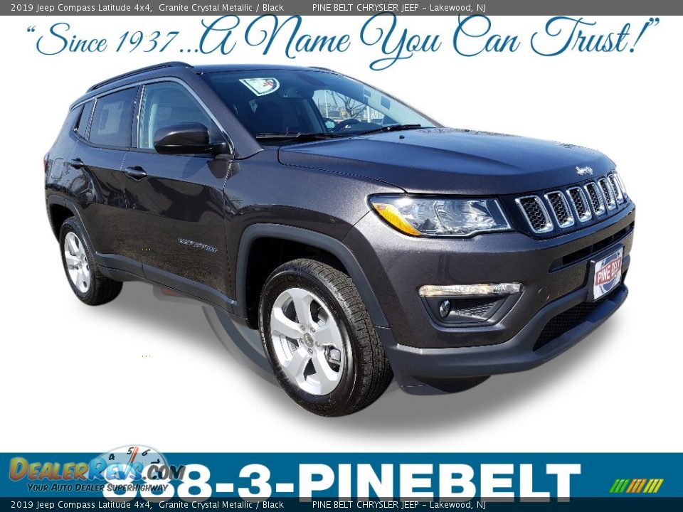 2019 Jeep Compass Latitude 4x4 Granite Crystal Metallic / Black Photo #1