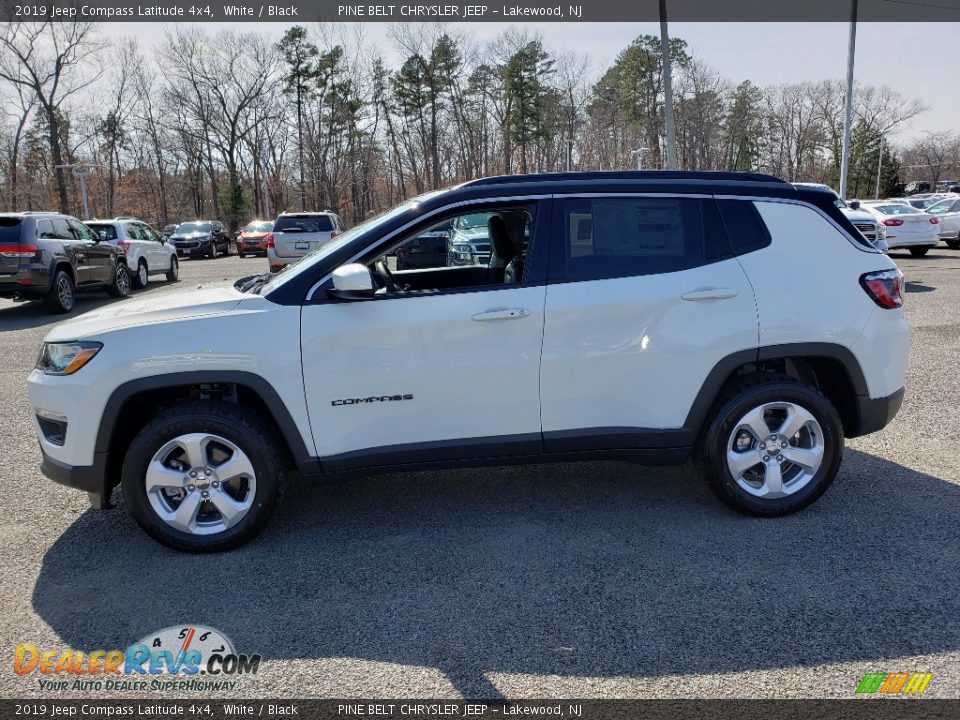 2019 Jeep Compass Latitude 4x4 White / Black Photo #3