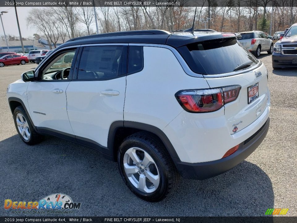 2019 Jeep Compass Latitude 4x4 White / Black Photo #4