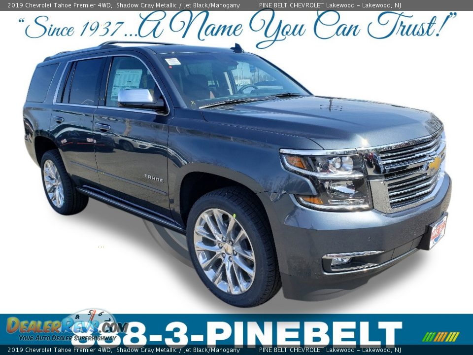 2019 Chevrolet Tahoe Premier 4WD Shadow Gray Metallic / Jet Black/Mahogany Photo #1