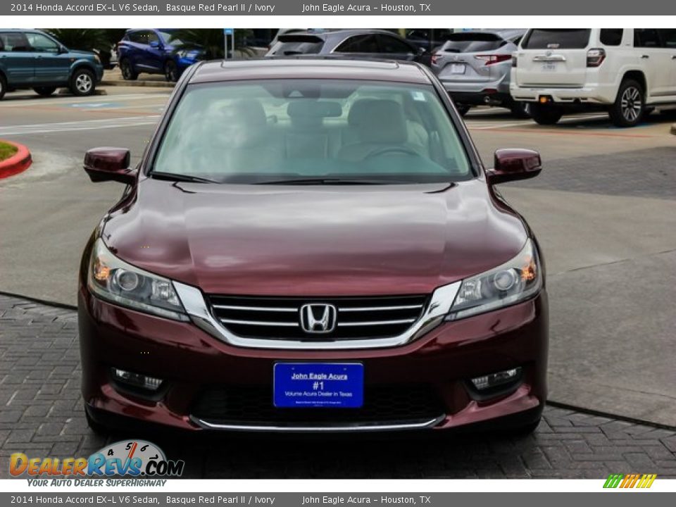 2014 Honda Accord EX-L V6 Sedan Basque Red Pearl II / Ivory Photo #2