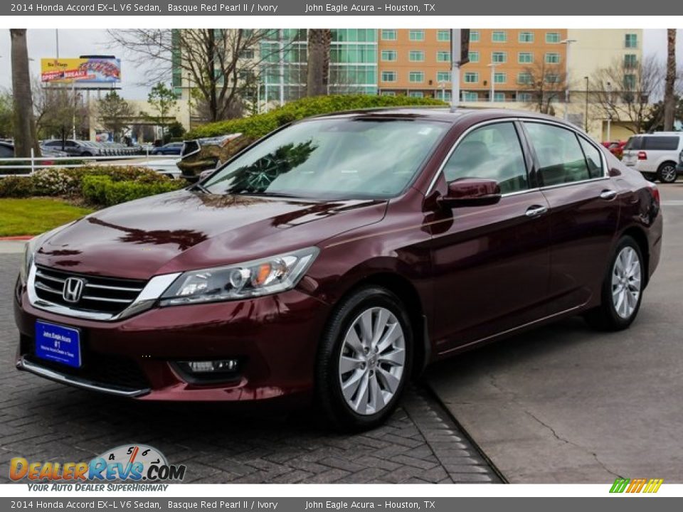 2014 Honda Accord EX-L V6 Sedan Basque Red Pearl II / Ivory Photo #3