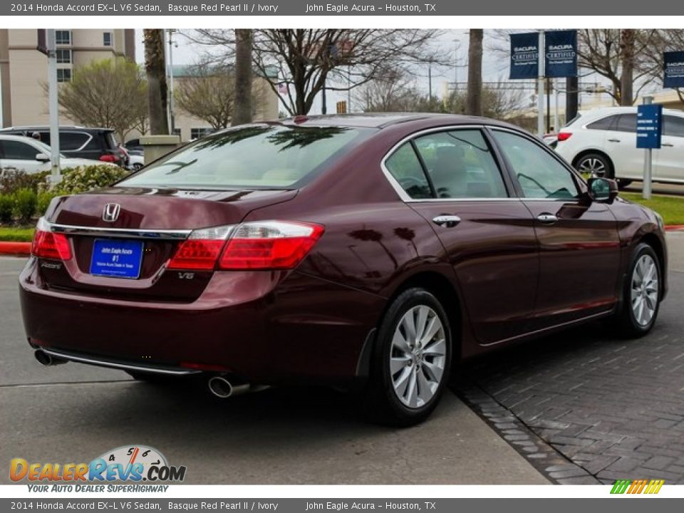 2014 Honda Accord EX-L V6 Sedan Basque Red Pearl II / Ivory Photo #7