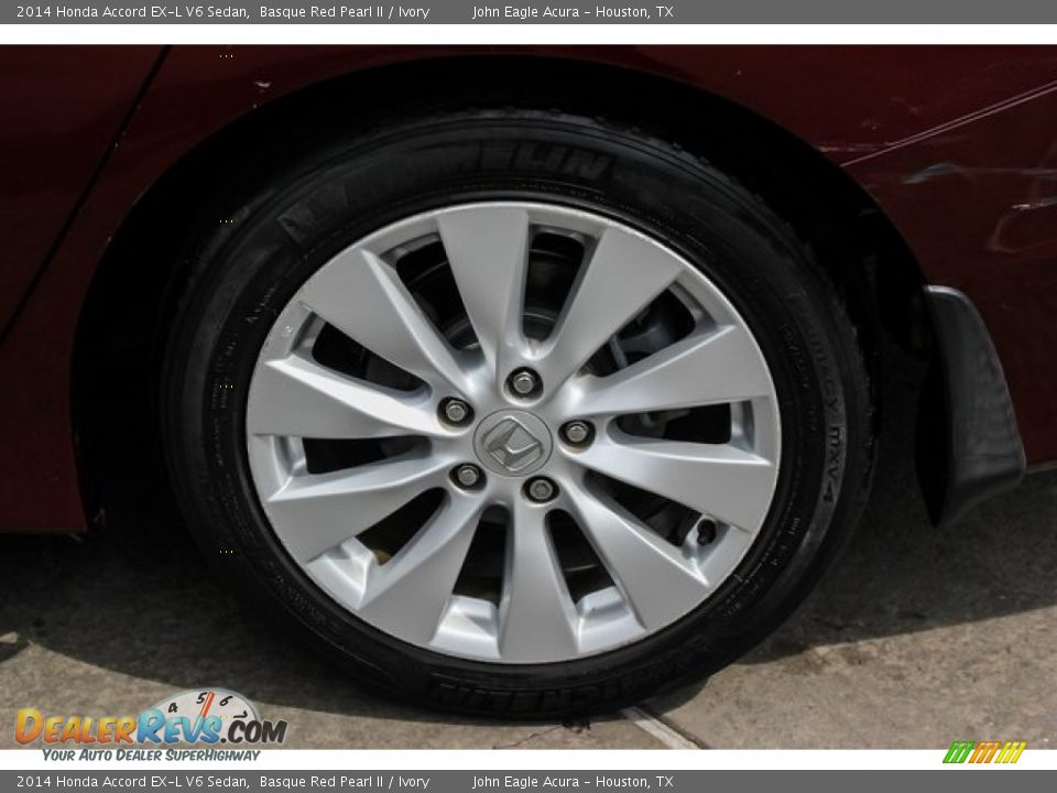 2014 Honda Accord EX-L V6 Sedan Basque Red Pearl II / Ivory Photo #14
