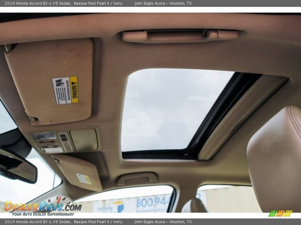 2014 Honda Accord EX-L V6 Sedan Basque Red Pearl II / Ivory Photo #17