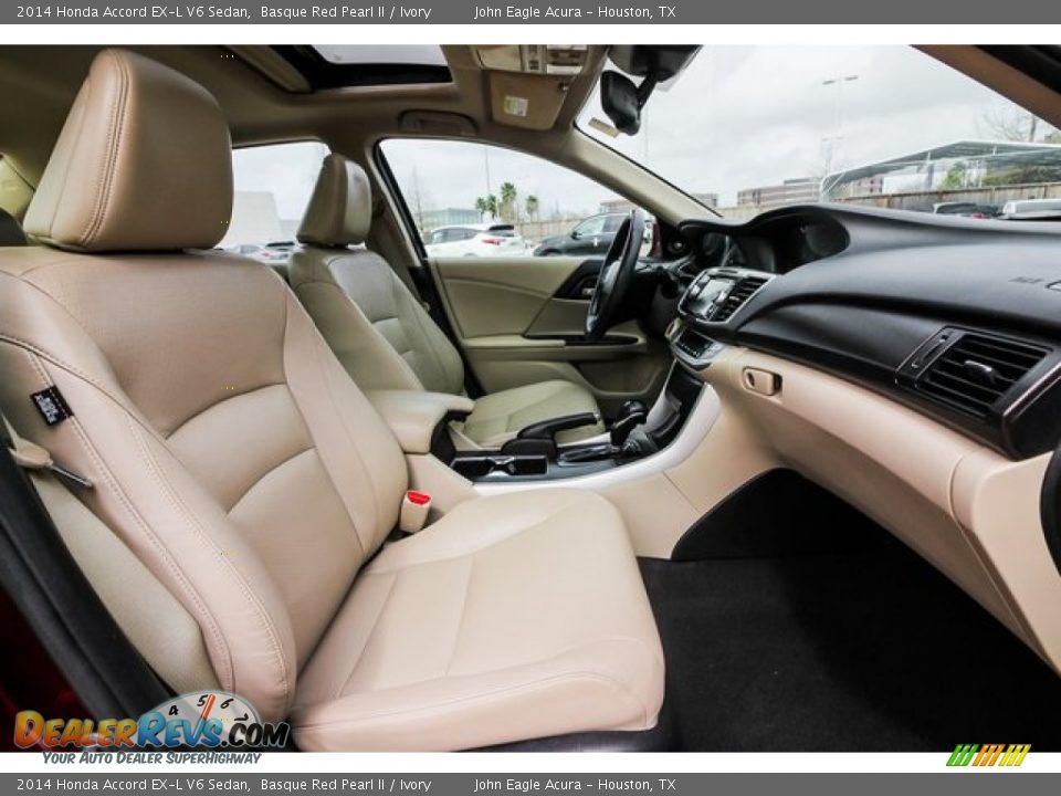 2014 Honda Accord EX-L V6 Sedan Basque Red Pearl II / Ivory Photo #26