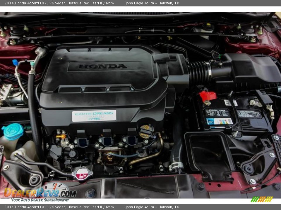 2014 Honda Accord EX-L V6 Sedan Basque Red Pearl II / Ivory Photo #27