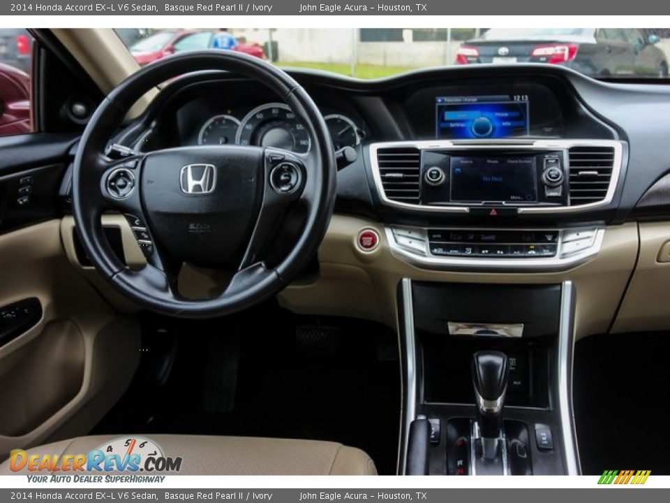 2014 Honda Accord EX-L V6 Sedan Basque Red Pearl II / Ivory Photo #29