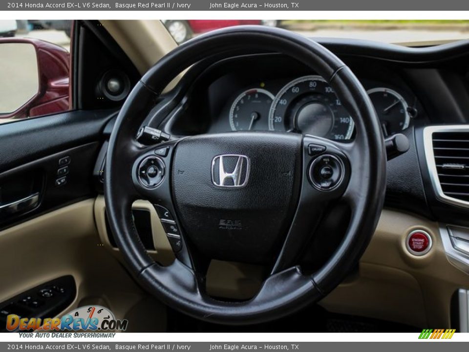 2014 Honda Accord EX-L V6 Sedan Basque Red Pearl II / Ivory Photo #33