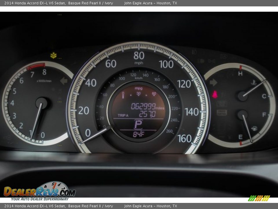 2014 Honda Accord EX-L V6 Sedan Basque Red Pearl II / Ivory Photo #36