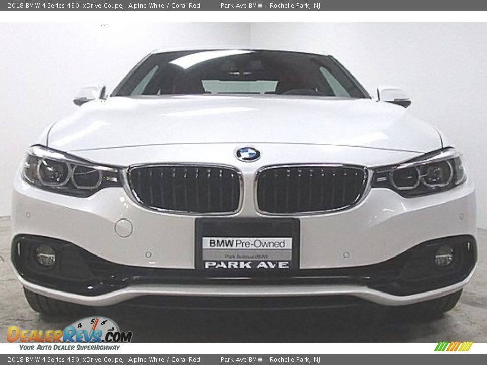 2018 BMW 4 Series 430i xDrive Coupe Alpine White / Coral Red Photo #2