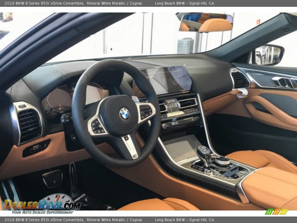 2019 BMW 8 Series 850i xDrive Convertible Mineral White Metallic / Cognac Photo #4